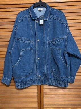 Universal Thread Relaxed Denim Bomber Jacket